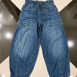 Free people Denim Barrel Cropped Jeans
